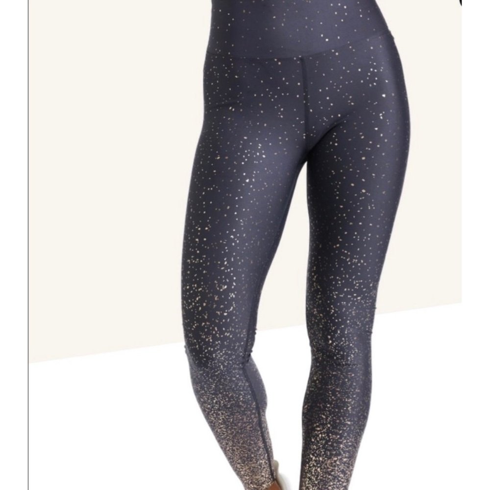 Peloton Apparel Show Up High Waisted Sparkle Leggings Black Color Sz XXL